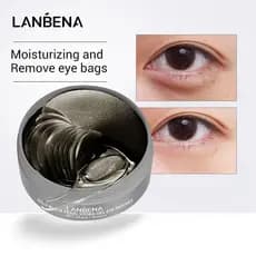 LANBENA Patches para Olhos de Pérola Negra Dourada Hydra-gel, Reparadores de Rugas, Eliminam Olheiras, Cuidados com os O
