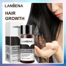 Óleo essencial para crescimento capilar LANBENA Acelera o crescimento do cabelo, previne a queda de cabelo 20ml