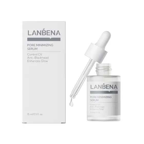 Sérum Redutor de Poros LANBENA Elimine Marcas de Acne Essência Facial para Cuidados com a Pele 15ml