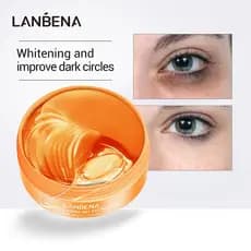 A máscara ocular em gel Lanbena Hydra contém vitamina C e colágeno para ajudar a hidratar e clarear olheiras e prevenir