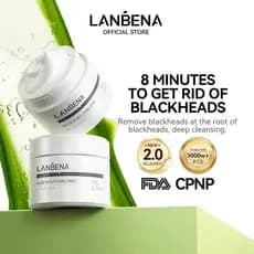 LANBENA Adesivos para Poros de Nariz à Base de Plantas, Remove Cravos e Acne, Cuidados com a Pele 30g+60unidades