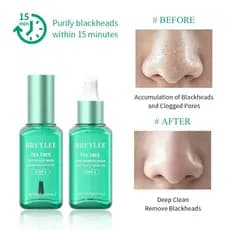 Máscara Removedora de Cravos BREYLEE (Nº 1) e Sérum Redutor de Poros (Nº 2), 17ml+17ml, Limpa e Purifica Profundamente,