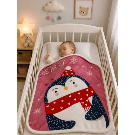 Cobertor de Bebê Infantil Berço Plush Sherpa