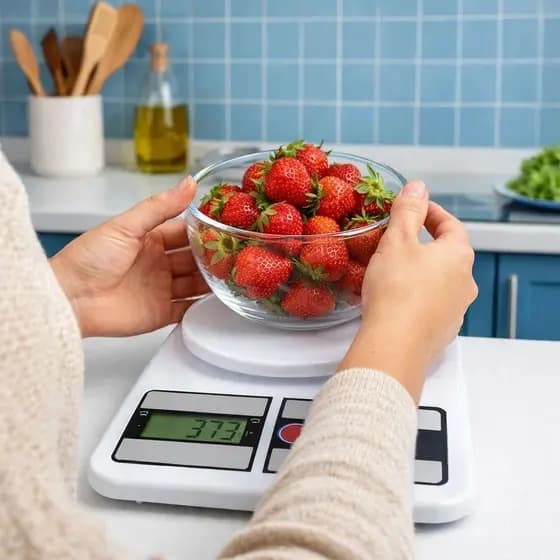 Balança Digital 10kg Precisão Cozinha Dieta Gramas Kilos Alimentos Medidor Nutrição Portátil