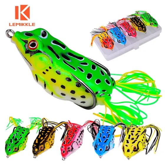 LEMIKKLE- Isca Artificial Sapinho Sapo Frog Rã Anti Enrosco Sapito 12g 5pcs