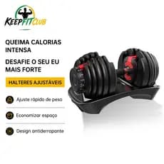 Keepfitclub Keep Halter Ajustável Regulável 24kg Anilha Dumbbell 1 Unidade