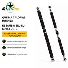 Keepfitclub Barra Fixa Flexão Porta Apoio Regulável 60 a 100 Cm Pronta Entrega