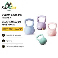 Kettlebell Emborracha 4kg a 10kg Treino Funcional Academia Musculação Peso Fitness Casa Exercício