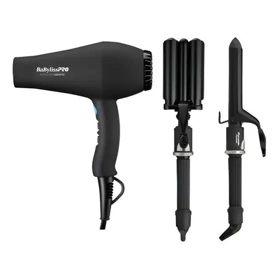 Kit 3 Babyliss Pro Porcelain Ceramic Secador Waver Enrolador