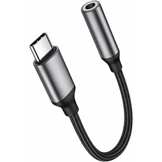 Adaptador USB-C para P2 3.5mm Compatível com Celulares e Tablets