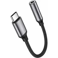 Adaptador USB-C para P2 3.5mm Compatível com Celulares e Tablets