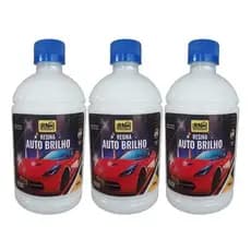 Kit 3 Cera Automotiva Carnaúba Alto Brilho com Proteção UV 500ml