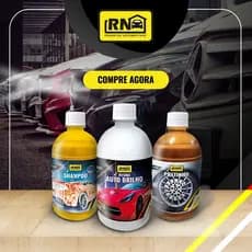 Kit Automotivo Completo Shampoo Concentrado + Cera Líquida + Pretinho para Pneus 500ml