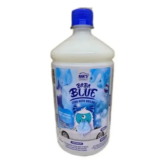 Cera Líquida Automotiva Lava Rápido Baba Blue Brilho Intenso Base Carnaúba 1 Litro