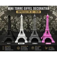 Mini Torre Eiffel Decorativa 18cm Impressa em 3D | Enfeite Paris | Decoração para Sala, Quarto e Escritório