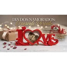 Porta Retrato Love Dia Dos Namorados Presente Criativo Presente Dia Dos Namorados Porta Retrato Love 3D Exclusivo