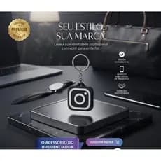 Chaveiro Instagram Inteligente - Conexão Instantânea com seu Perfil Aproxime e Conecte - Seu Instagram na Palma da Mão