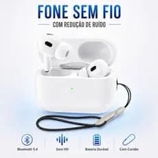 Fone Bluetooth 5.4 TWS Sem Fio, Bass, Pop-up, Com Alça Portátil RS21