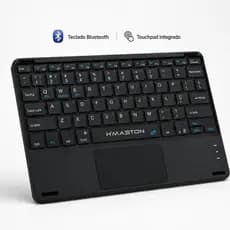 Teclado Bluetooth Sem Fio com Touchpad Recarregável para Tablet Celular Notebook Smart TV