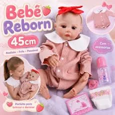 Boneca Bebê Reborn Silicone Realista Menino Menina Pode Dar Banho Luxo