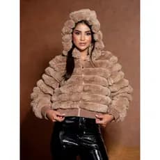 Jaqueta de Pelucia Feminina Teddy Bomber | Estilosa e confortável