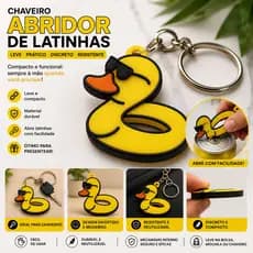 Chaveiro Abridor de Latinhas Laranja Compacto para Bolsa Mochila e Chaves
