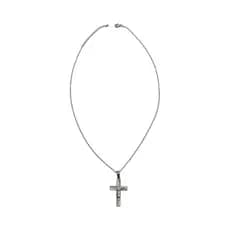 Kit Colares com Pingente de Cruz Jesus em Aco Inoxidavel Modelos Diversos com 12 Peças