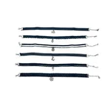 Kit Cartela de Colar Choker Gargantilha de Renda Preta com Pingentes Sortidos com 12 Peças