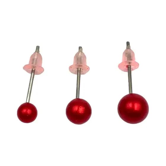 Kit 108 Pares Brinco Pérola 3 Tamanhos Feminino Delicado Clássico Silicone