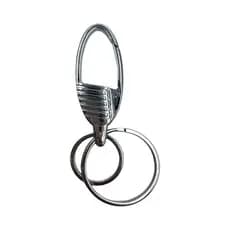 12 Chaveiros Mosquetão Gancho Aço Inox Com Argolas Para Chaves Carro Casa Resistente Não Enferruja