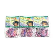 Kit 12 Pacotes Liguinha de Cabelo Elástico de Silicone Colorido para Penteado Trança