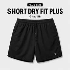 Bermuda Dry Fit Plus Size Masculina G1 G2 G3 G4 G5 G6 G7 G8 Tamanho Grande Academia