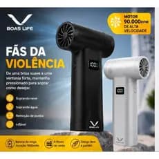Soprador de Ar Turbo Portátil 90.000 RPM Recarregável USB-C 5 Velocidades para Limpeza de Poeira Infláveis e Secagem