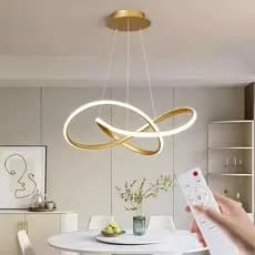 3 Cores Lâmpada De Teto Controle Remoto Led Pingente Moderno Corredor Lustre Sala Estar Quarto