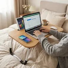 Mesa Dobrável Para Notebook Suporte De Cama Laptop E Tablet Em MDF