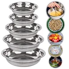 Tigela de aço inoxidável multifuncional para cozinha - prática e durável