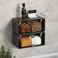 Porta Temperos de Parede para Cozinha com 2 Grades
