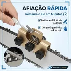 Kit Afiador de Corrente de Motosserra Manual Profissional com 5 Discos