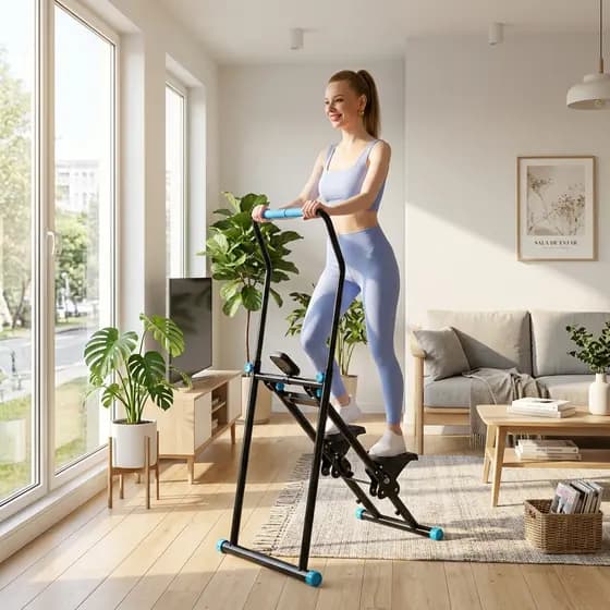 Simulador De Caminhada E Escada Dobrável Aparelho Ginástica Treino Em Casa Suporta Até 150kg Emagrece
