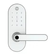 Fechadura Digital Yale YMC 420W Branca/Cromada Biometria, Senha, Cartão e Chave