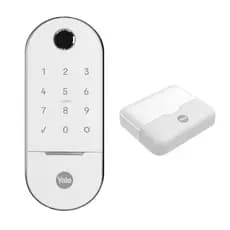 Fechadura Digital Lia Branca + Kit Conectividade Yale