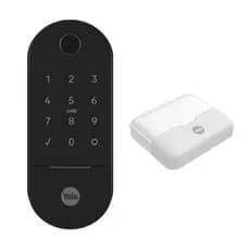 Fechadura Digital Lia Preto Fosco + Kit Conectividade Yale