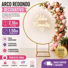 Transforme sua decoração e crie cenários incríveis com este Arco Redondo Decorativo!