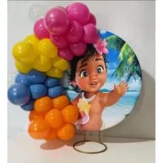 mini painel arco de mesa para festa redondo decoração  50 cm dourado