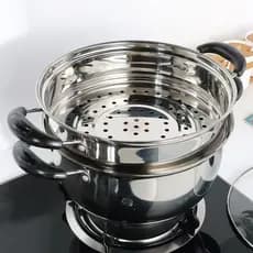[Novo produto] Panela de sopa espessada de aço inoxidável Panela antiaderente a vapor Panela de guisado Panela de sopa M