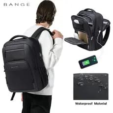 Bange mochila masculina mochila de computador Casual estudante saco de escola respirável grande capacidade usb mochila n