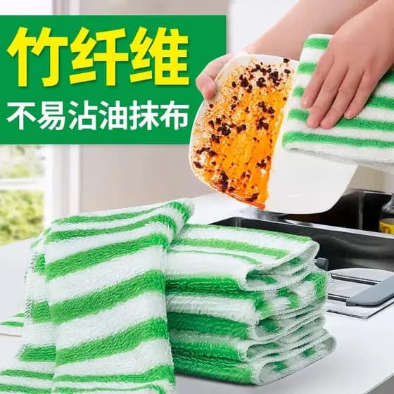 [Estoque pronto] Toalha de prato não é fácil de colar óleo cozinha pano de limpeza doméstica sem fiapos absorver água pa