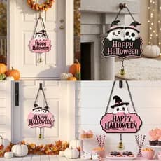 [Estoque pronto] Crânio fantasma de desenho animado, número de casa de Halloween, listagem de decoração, multiespecifica