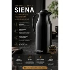 Garrafa térmica Siena Unitermi, 750ml Café Chá Chimarrão Tereré Leite Água Jarra Invicta Termolar Prática Ideal p Café
