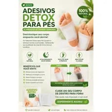 Adesivos Detox Para Pés- Eliminador de Toxinas Corporal Kit 10 a 50 – Eliminador Impurezas Natural Anti Inchaço